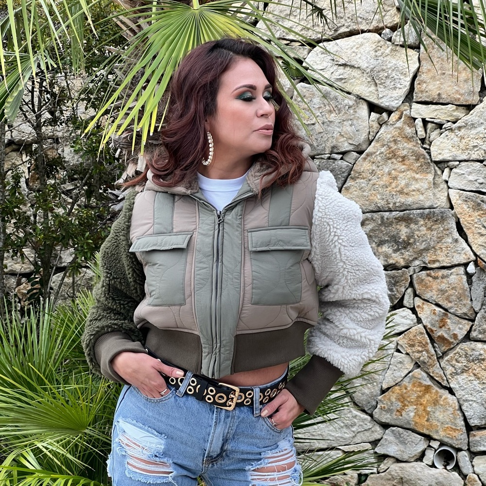 Sherpa patchwork Jacket New!